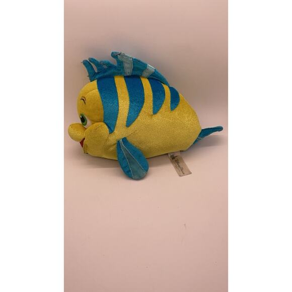 Flounder Plush Disney Parks The Little Mermaid Stuffed Animal Toy Authentic Fish - Picture 2 of 9